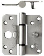 Intersteel SKG3 Glijlagerscharnier Ronde hoek 89x89 mm RVS, Doe-het-zelf en Bouw, Ophalen of Verzenden, Nieuw