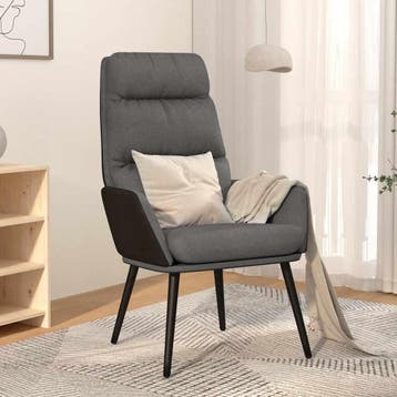 vidaXL Relaxstoel stof lichtgrijs, Verzenden