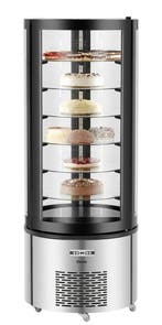 Gebaksvitrine | 400L | Zwart/Grijs | +2°C/+10°C | 7, Verzenden, Nieuw in verpakking