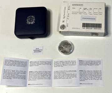 Italië. 5 Euro 2015 Terremoto di Avezzano (Zonder