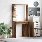 vidaXL Bureau met plank Oud Hout 78,5 x 37 x 154,5 cm, Verzenden