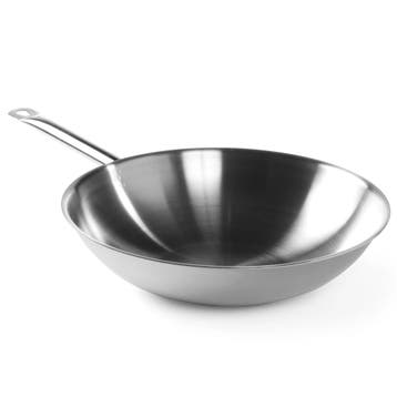 Wokpan | RVS | Div. Warmtebronnen | Platte Bodem |, Verzenden