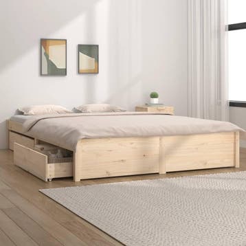 vidaXL Bedframe met lades 140x200 cm, Verzenden, Nieuw