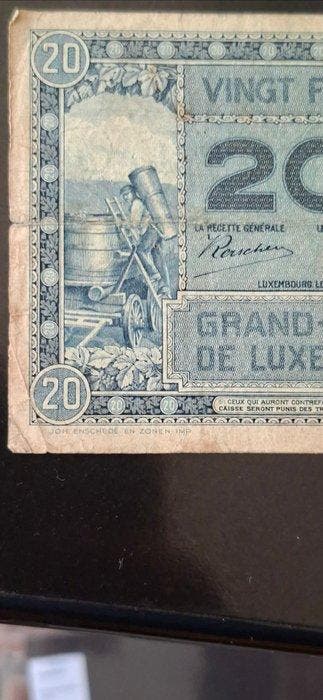 Luxemburg. - 20 Francs - 01/10/1929 - Pick 37 (Zonder