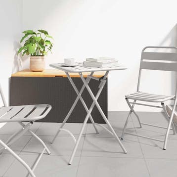vidaXL Bistrotafel Beige 55 x 55 x 72,5 cm Poedergecoat, Verzenden, Nieuw