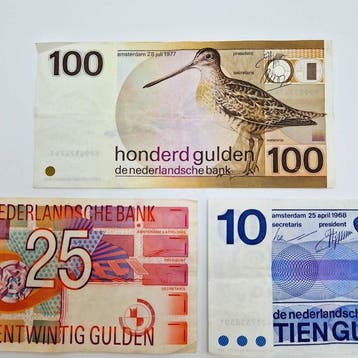 Nederland. - 5, 10, 25, 100 Gulden - various dates - PL104,