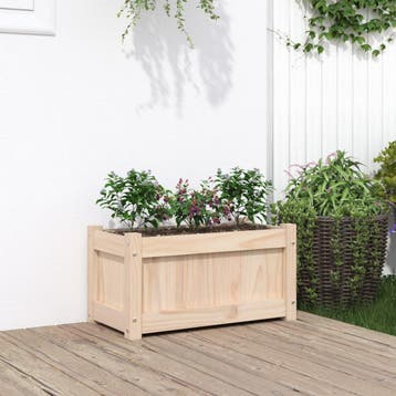vidaXL Plantenbak 60x31x31 cm massief grenenhout, Verzenden, Nieuw