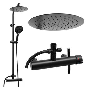 Regendouche Messing Zwart | Keramisch | OP=OP, Doe-het-zelf en Bouw, Sanitair, Ophalen of Verzenden, Nieuw, Koper, Douche