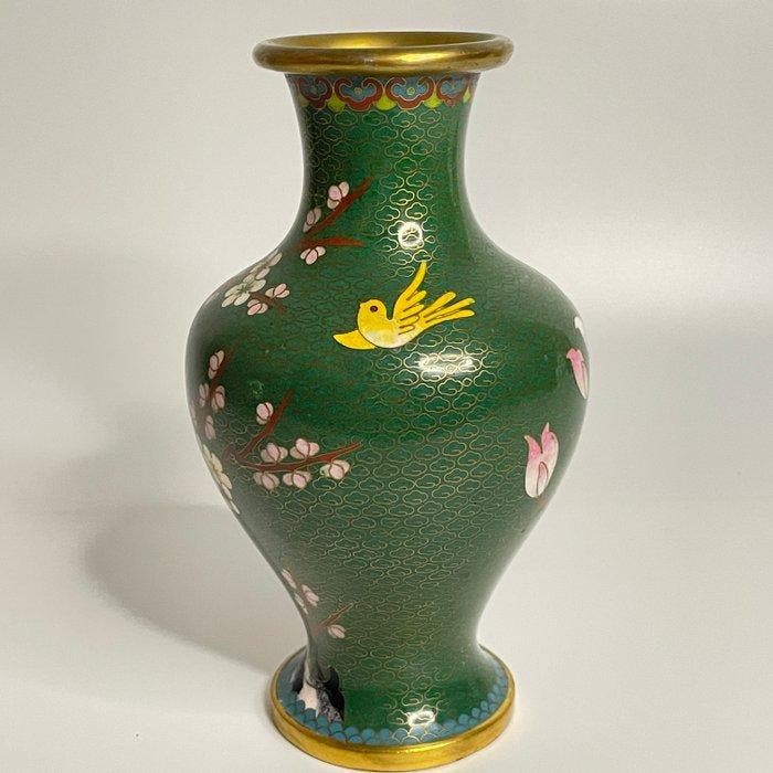 Vaas - Messing - China - VINTAGE VAASEN (Zonder, Antiek en Kunst, Antiek | Overige Antiek