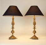 Lampe (2) - Style Louis XV - Finement ciselées - Bronze doré, Antiquités & Art