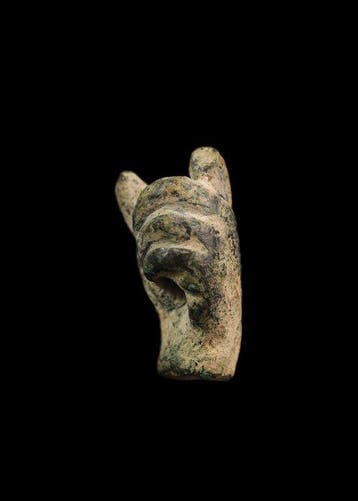 Oud-Romeins Brons Miniatuurhandfragment (Zonder, Antiek en Kunst