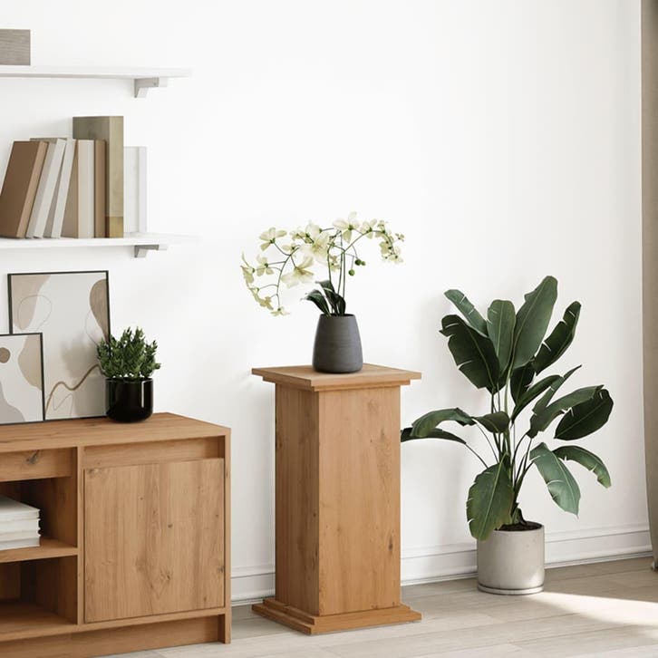 vidaXL Sokkel met opbergruimte 31x30x60 cm hout artisanaal, Jardin & Terrasse, Bacs à fleurs & Jardinières, Envoi
