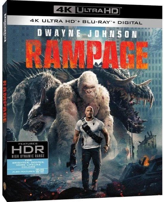 Rampage big meets bigger 4k ultra hd (blu-ray tweedehands, Cd's en Dvd's, Blu-ray, Ophalen of Verzenden