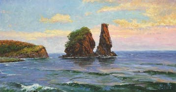 Xu Yanchun - Coastal Sunrise and Seascape Rocks
