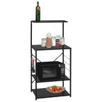 vidaXL Magnetronkast 60x39,6x123 cm bewerkt hout zwart, Verzenden