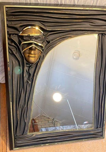 Miroir mural - Bois, Verre, Travaillé avec des petits, Maison & Meubles