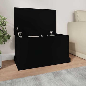 vidaXL Opbergbox 70x40x38 cm bewerkt hout zwart, Verzenden