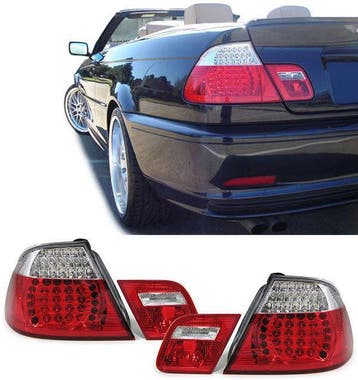 LED Achterlichten Rood/Wit BMW E46 Cabrio 00-03 B6100, Auto-onderdelen, Nieuw, BMW