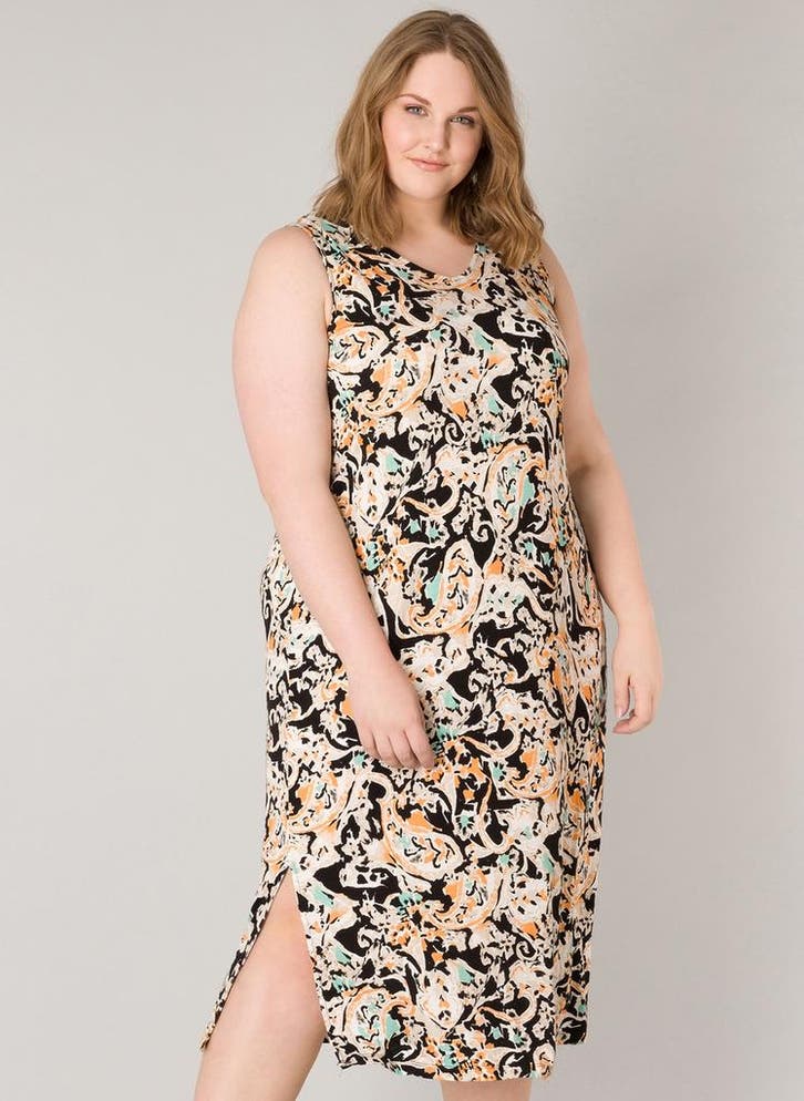YESTA mouwloze print jurk1(48)Maat 46/48 (XL) of groter, Kleding | Dames, Jurken, Overige kleuren, Nieuw, Maat 46/48 (XL) of groter
