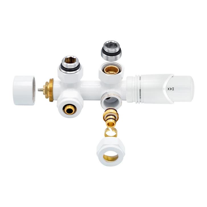 Radiatorkraan Onderblok BWS Haaks Wit, Doe-het-zelf en Bouw, Sanitair, Overige typen, Nieuw, Ophalen of Verzenden