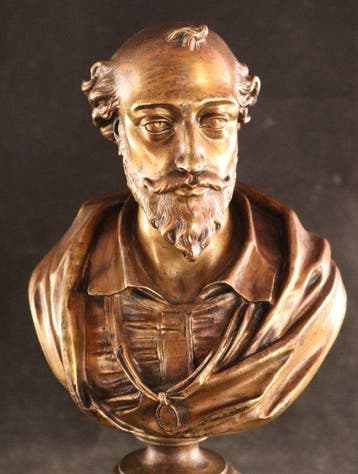 Antieke bronzen buste - Ernest Eugène Hiolle (1834–1886) -