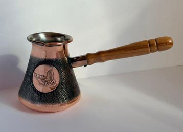 Koffiepot - Koper, Hout