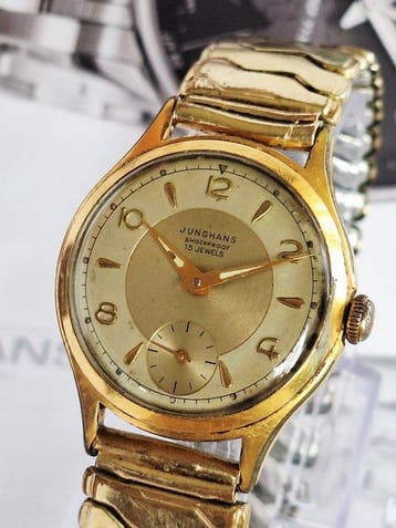 Junghans - Mechanische cal 98 Gehäuse 20 Mikron vergoldet -