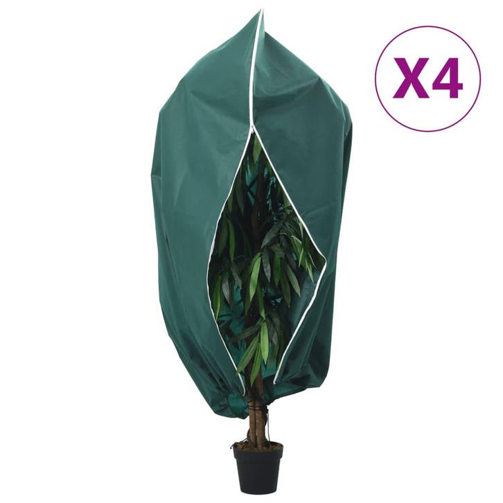 vidaXL Plantenhoezen met ritssluiting 4 st 70 g/m² 3,14x2,5, Jardin & Terrasse, Outils à main, Envoi