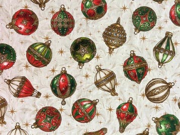 Bijoux de Noël – Nappe avec 6 Serviettes coordonnées - Nappe, Antiek en Kunst