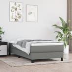 vidaXL Boxspring bed 80x200 cm stof donkergrijs, Verzenden, Nieuw