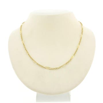 Gouden fantasie schakelketting, Ophalen of Verzenden, Gebruikt, Goud, Goud