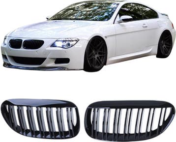 Grillen set | Nieren | geschikt voor BMW 6-serie | E63-E64 c, Verzenden
