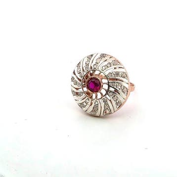 Sans prix de réserve - Bague - 9 carats Or rose, Argent, Handtassen en Accessoires, Ringen, Nieuw