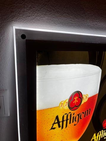 Affligem lichtreclame / lichtbak – bier reclamebord – bar /, Antiek en Kunst
