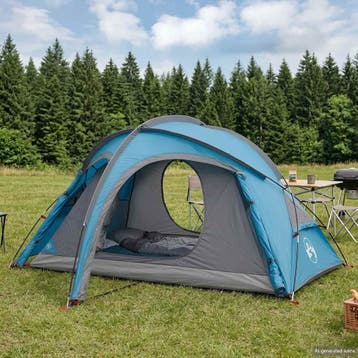 vidaXL Trekkingtent met regenkap, waterbestendig 2-persoons, Verzenden