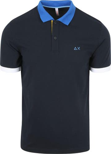 Sun68 Poloshirt Color Way Navy maat Maat 52/54 (L) Heren, Verzenden