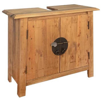 vidaXL Wastafelkast 70x32x63 cm massief grenenhout, Verzenden, Nieuw