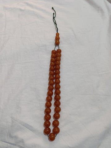 Chapelet - Ambre - 1970-1980 - Chapelet de perles de prière
