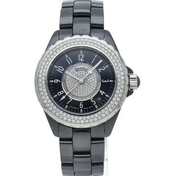 Chanel - J12 Watch 1.5 Automatic Diamond Bezel Diamond Dial, Nieuw