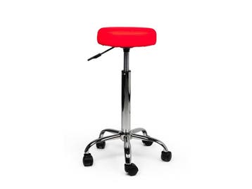 Tabouret Rood - Hoge uitvoering, Huis en Inrichting, In hoogte verstelbaar, Nieuw