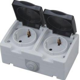 Waterdicht Dubbel Buitenstopcontact Geaard – Ideaal LED Toeb, Verzenden, Nieuw
