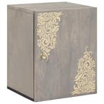 vidaXL Wandkast met opslag Grijs 38 x 33 x 48 cm Massief, Verzenden, Nieuw