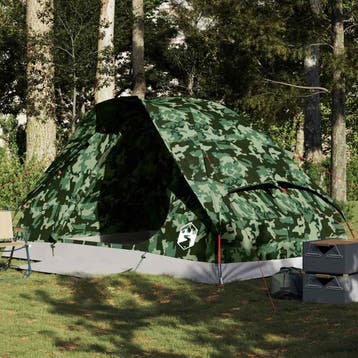 vidaXL Koepeltent 4-persoons waterdicht camouflage, Verzenden