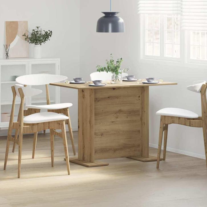 vidaXL Eettafel artisanaal eikenkleurig 110 x 60 x 75 cm, Huis en Inrichting, Tafels | Eettafels, Nieuw, Verzenden