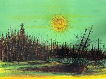 Jean Carzou (1907-2000) - Le mouillage au port, Antiquités & Art