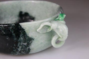 Bruidskom - Chinese gesculptte coupevaas - handvatten met, Antiek en Kunst
