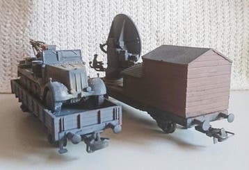 Märklin H0 - Modeltrein goederenwagon (2) - Militaire ombouw