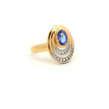 Sans prix de réserve - Bague Plaqué or, Argent - 0.90ct. tw., Bijoux, Sacs & Beauté, Bagues