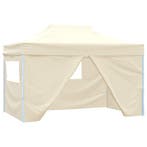 vidaXL Partytent met 4 zijwanden inklapbaar 3x4 m staal, Verzenden