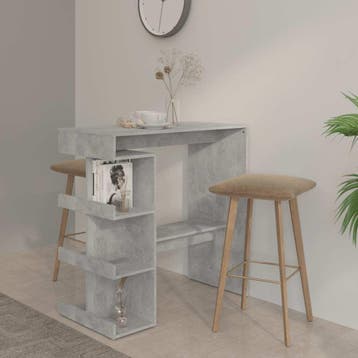 vidaXL Bartafel met opbergrek 100x50x101,5 cm bewerkt hout, Verzenden, Nieuw